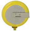 A top-down view of a coin cell battery with a metal clip attached. Produktbild-Vorschau