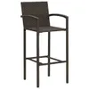 Tabouret de bar 4 pcs. Marron Poly Rattan Voir les images du produit 2