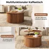 Merax runder Couchtisch mit Stauraum, höhenverstellbarer Produktbild-Vorschau 13