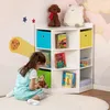 HOMCOM Kinderregal Eckregal mit 3 Aufbewahrungsboxen Produktbild-Vorschau 2