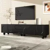 Schwarzer TV-Schrank mit Holzbeinen – 180 cm breit, matte Produktbild-Vorschau 7