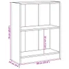 vidaXL Bücherregal Betongrau 60x24x76 cm Holzwerkstoff Produktbild-Vorschau 8