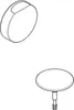 An illustration of two plumbing parts, likely for a bathtub drain. Produktbild-Vorschau