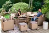 A couple is relaxing on a patio furniture set in a garden setting. Náhľad obrázku produktu