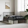 vidaXL Detská posteľ s čelom kovová čierna 90x190 cm Náhľad obrázku produktu 2