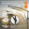 ML-Design Ampelschirm Ø 300 cm Beige Alu Sonnenschirm mit Produktbild-Vorschau 4