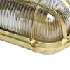 Außenlampe Wand Maritim aus Messing Glasschirm Geriffelt Produktbild-Vorschau 7