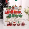 5 Stück Mini Zug Nachbildung Holz Weihnachtszug mit Produktbild-Vorschau 1