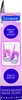 The image shows the side panel of a product box for children's walkie-talkies, featuring unicorn graphics and product specifications. Produktbild-Vorschau