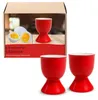 Eierbecher 6er Set, Ø 5x7 cm, in Rot aus Keramik Produktbild-Vorschau 1