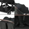 DERYAN Luxe Rolo X2 V2 Dvojitý Kočík - Čierny Náhľad obrázku produktu 6