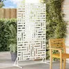 vidaXL Brise-vue 100 x 50 x 180 cm en acier blanc Voir les images du produit 2