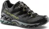 Schwarze Wanderschuhe "Ultra Raptor II Leather Wide GTX" von La Sportiva mit gelben Akzenten und griffiger Sohle. Produktbild-Vorschau