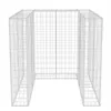 vidaXL gabionový kryt na 1 odpadkový kôš oceľ 110x100x120cm Náhľad obrázku produktu 7