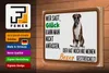 Holzschild Spruch 30x20cm Glück nicht anfassen Boxer Hund Produktbild-Vorschau 3