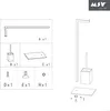 MSV "SYDNEY" serie bagno Set per WC a stelo in acciaio inox Anteprima dell’immagine prodotto 4