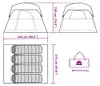 vidaXL Tenda da campeggio 4 persone Arancione Impermeabile Anteprima dell’immagine prodotto 5