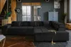 KAWOLA Sofa NEVADA Ecksofa Velvet schwarz Recamiere rechts Produktbild-Vorschau 2