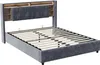 ProximaX lit rembourré 140x200cm avec USB et prises de Voir les images du produit 7