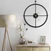 vidaXL Nástenné hodiny čierne 52 cm Iron Náhľad obrázku produktu 2