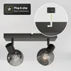 hoftronic LED-Deckenleuchte 2 Spots Rauchglas Schwarz E14 Produktbild-Vorschau 5