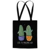 Mr. & Mrs. Panda Tote Bag Kaktus Liebe - Schwarz - Produktbild-Vorschau 3