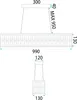 Technical drawing with dimensions for a pendant lamp. Náhľad obrázku produktu
