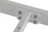 A close-up view of a metal frame with bolts and nuts, likely part of a desk or table leg assembly. Anteprima dell’immagine prodotto