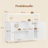 Yaheetech Küchenschrank Sideboard mit 3 Türen & offenen Produktbild-Vorschau 3