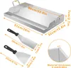 NAIZY Edelstahl Grillplatte 51 x 32 x 7 cm BBQ Plancha Produktbild-Vorschau 2
