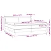 vidaXL Boxspringbett mit Matratze Dunkelgrau 200x200 cm Produktbild-Vorschau 6