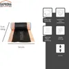A roll of roofing material with product information and feature icons. Produktbild-Vorschau