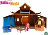 A toy playset of Masha and the Bear's house, with figures of Masha and the Bear, furniture, and accessories. Náhled obrázku produktu