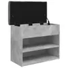 A shoe bench with storage and a lift-top lid, shown in a studio setting against a white background. Voir les images du produit