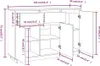 vidaXL Příborník bílý 110x34x75 cm Borovicový masiv Náhled obrázku produktu 9