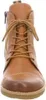 A close-up, front-facing view of a brown leather lace-up boot. Produktbild-Vorschau