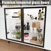 Sideboard mit LED-Vitrine 160x35x80cm, Weiß Hochglanz, Produktbild-Vorschau 4