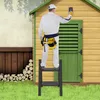 A person is painting the side of a wooden shed while standing on a black stepladder. Náhled obrázku produktu
