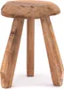 A wooden stool with three legs. Produktbild-Vorschau