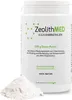 A white container of Zeolith MED Detox Pulver with a pile of powder in the foreground. Produktbild-Vorschau