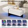 MODFU Table Basse Design avec Éclairage LED - Tiroirs Voir les images du produit 5