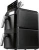 A black dual-chamber air fryer with a digital display on top. Anteprima dell’immagine prodotto