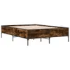 Bettgestell Räuchereiche 140x190 cm Holzwerkstoff und Produktbild-Vorschau 1