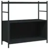 vidaXL Bücherregal Schwarz 80x30x78,5 cm Holzwerkstoff und Produktbild-Vorschau 2