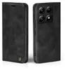 A black flip case for a smartphone, shown from the front and back. Produktbild-Vorschau