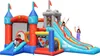 Children playing on an inflatable castle with slides. Náhled obrázku produktu