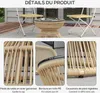 Outsunny Table basse de jardin ronde, table d'appoint en Voir les images du produit 6