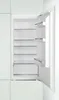 An open, empty refrigerator with glass shelves. Produktbild-Vorschau