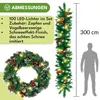 KRUMAD Vianočná girlanda 3 m s LED osvetlením - Umelá Náhľad obrázku produktu 4