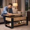 Table basse à plateau relevable, 90 cm, compartiment de Voir les images du produit 3